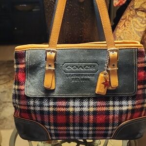 Coach Leatherware Edition Tote - Red, Black, and Tan